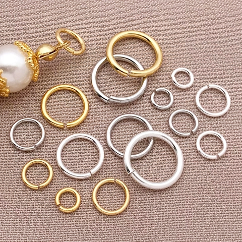 Anellini di Congiunzione Chiusi in Rame Placcato Oro 18K per Creazione Gioielli DIY Collana Bracciale Connettori Fai da Te