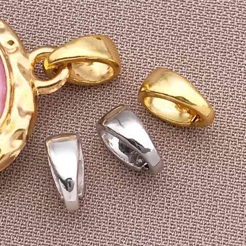 Kupfer 18K Vergoldete Anhängerschlaufen Für Schmuckherstellung DIY Halskette Armband Verbinder Anhänger Zubehör Für Damen Herren