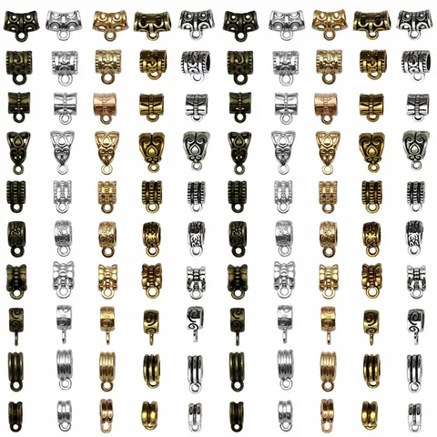 Ganci per Ciondoli in Lega di Zinco Vintage per Fai-da-te Collana Bracciale Perline con Foro Grande Oro Argento Bronzo