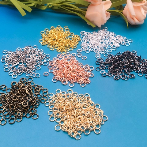 Zinc Alloy Round Open Jump Rings Jewelry Findings Connectors For DIY Bracelet Necklace Earring Making Various Sizes Metallic Colors
