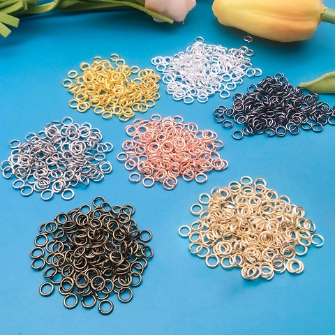 Zinc Alloy Round Open Jump Rings Jewelry Findings Connectors For DIY Bracelet Necklace Earring Making Various Sizes Metallic Colors