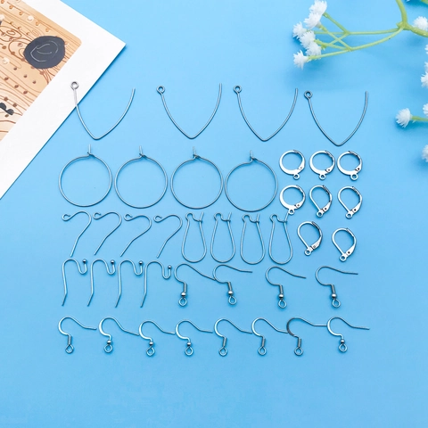 Stainless Steel Earring Hooks Geometric French Style Jewelry Finding Assortment Irregular Ear Wires For DIY Earrings Jewelry Making Findings
