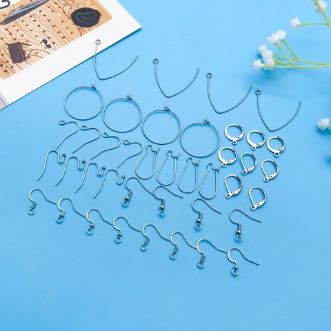 Stainless Steel Earring Hooks Geometric French Style Jewelry Finding Assortment Irregular Ear Wires For DIY Earrings Jewelry Making Findings