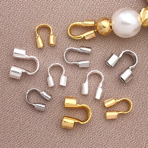 Gold Plated Copper U-Shape Wire Guardian Horseshoe Connectors DIY Handmade Bracelet Necklace Jewelry Making Finding Parts