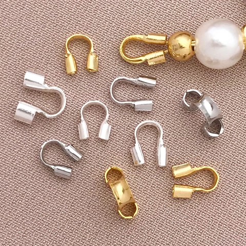 Gold Plated Copper U-Shape Wire Guardian Horseshoe Connectors DIY Handmade Bracelet Necklace Jewelry Making Finding Parts