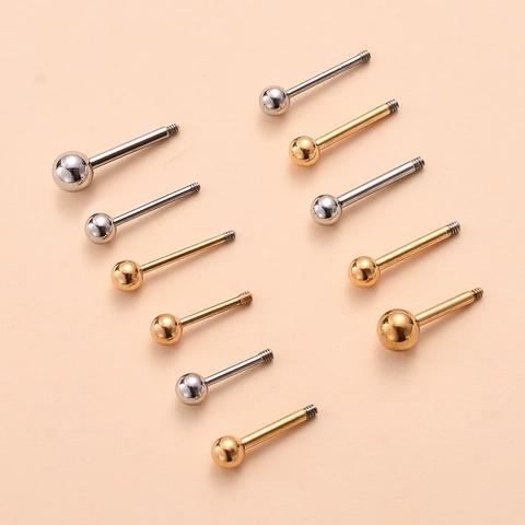 Edelstahl Gewinde Ohrstecker Für Schmuckherstellung Labret Barbell Körper Piercing Zubehör Kugel Ende Ersatz