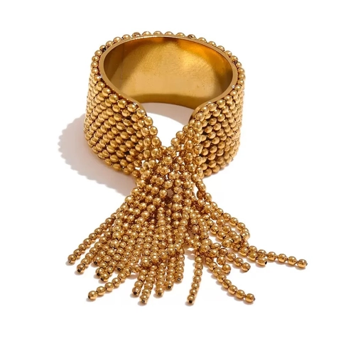 Bague Ouverte À Gland Perlé Acier Inoxydable Étanche Hypoallergénique Bijoux De Mode Pour Femmes