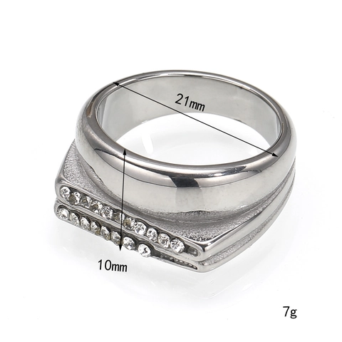 Mode Titanstahl Unregelmäßiger Geometrischer Ring Für Damen Zweireihig Weiß Rot Zirkonia Künstliche Perle Einlage Zeigefinger Schmuck