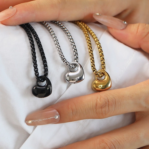 Stainless Steel Heart Cremation Urn Necklace Memorial Ashes Pendant Openable Memorial Jewelry For Women With Box Chain