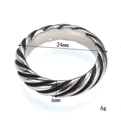 Bague Corde Torsadée en Acier Titane Minimaliste pour Femmes Style INS Bijoux de Doigt Haute Qualité Or Argent Cadeau