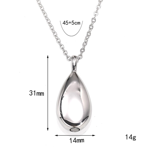 Roestvrijstalen Traan Urn Ketting Voor Vrouwen Openbare Parfumfles Gedenksieraden Crematie As Hanger Ketting