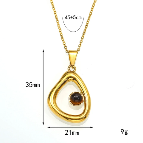 Franse Vintage Elegante Titaniumstalen Halsketting Voor Dames Onregelmatige Geometrische Hanger Strass Kunstparel Sleutelbeen Ketting Sieraden
