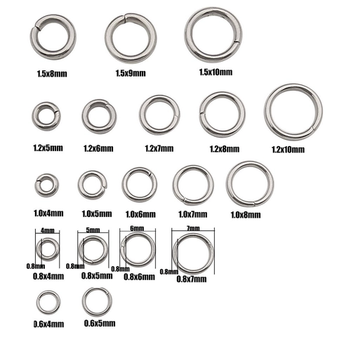 Anellini di Congiunzione in Acciaio Inossidabile per Fai da Te Gioielli Tondi Varie Misure Connettori per Collana Bracciale