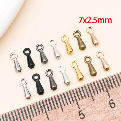 Alloy Water Drop Pendants Tear Drop Shape Extension Chain Ends DIY Jewelry Making Necklace Bracelet Accessory Findings