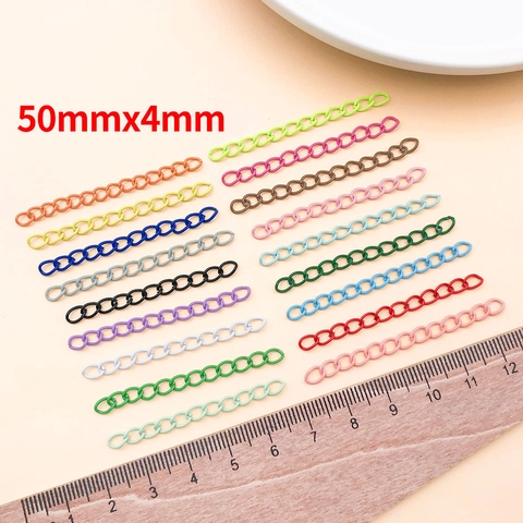 Eisen Lackiert Verlängerungskette Bunt DIY Schmuckzubehör Verstellbare Gliederkette Für Schlüsselanhänger Armband Handwerk