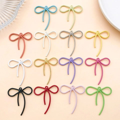 Ciondolo Fiocco in Lega di Zinco Verniciato Svuotato per Gioielli Fai-da-te Ciondoli Farfalla Colorati per Accessori Gioielli