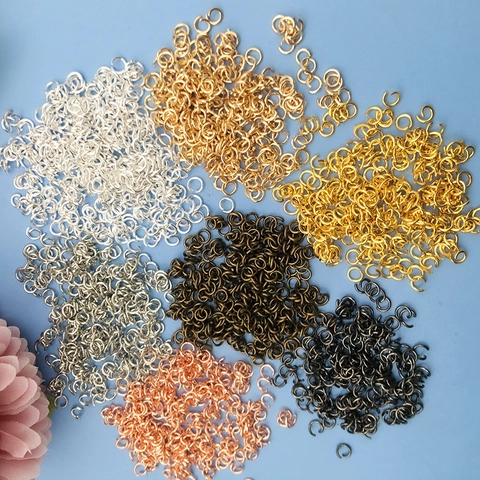 Anellini Aperti in Ferro per Creazione Gioielli DIY Connettori per Bracciali e Collane Dimensioni Multiple Colori Metallici