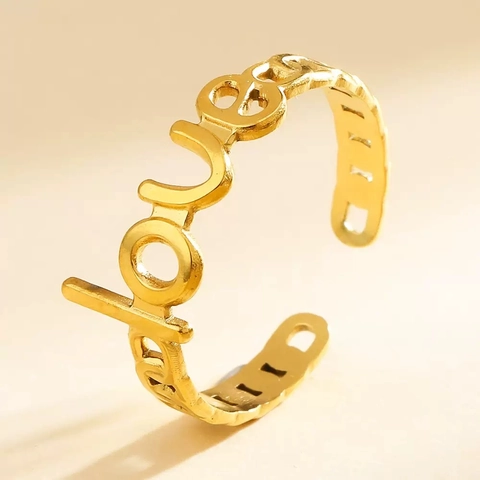 Anello Aperto in Acciaio Inossidabile Minimalista per Donna Anello Regolabile Geometrico Vintage Oro Argento Gioielli di Moda Regalo