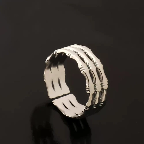 Anillo Abierto Ajustable de Acero Inoxidable para Mujer Minimalista Chapado en Oro 18K Mariposa Corazón Bambú Anillos Joyería