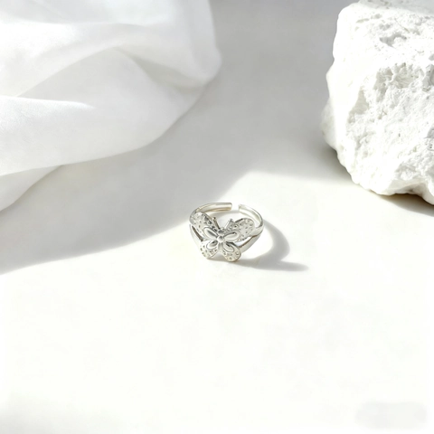 Anillo Abierto de Acero de Titanio Geométrico para Mujer Minimalista Línea de Varias Capas Hueco Ajustable Joyería de Dedo de Moda