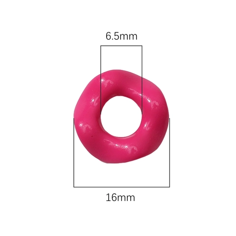 16mm Colorful Wavy Acrylic Ring Beads For DIY Jewelry Making Irregular Wave Loose Beads Handmade Necklace Phone Chain Materials Accessories
