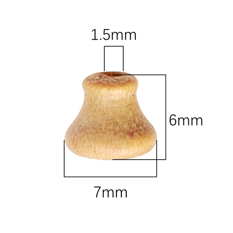 Perline Distanziatrici in Legno Naturale per Creazione Gioielli Fai-da-Te Bracciale Buddista Collana Stupa Forma a Campana Accessori