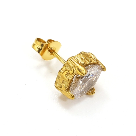 Vintage Edelstahl Kreuz Ohrstecker Für Herren Damen Minimalistisch Strass Eingelegt Gothic Punk Stil Einzelner Ohrring Schmuck