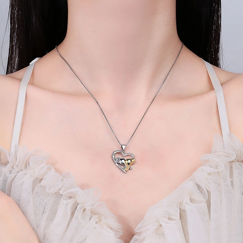 Copper Heart Pendant Only Without Chain For Women Mom Daughter Gift Rhinestone Elephant Panda Rose Sunflower Jewelry Pendant