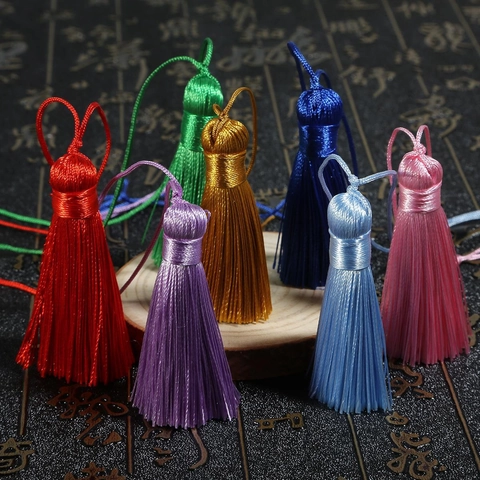 Vintage Chinese Style Silky Tassels Decorative Fringe Tassels For Fans Bookmarks DIY Jewelry Making Crafts Home Decor