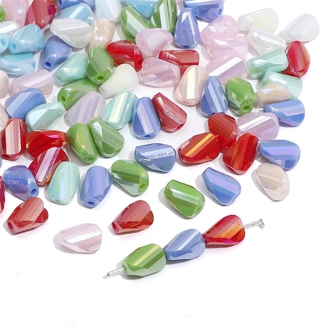 Perle di Vetro Lunghe Torte Perle di Cristallo Galvanizzate Irregolari per Materiali per la Creazione di Gioielli Fai da Te Collana Bracciale
