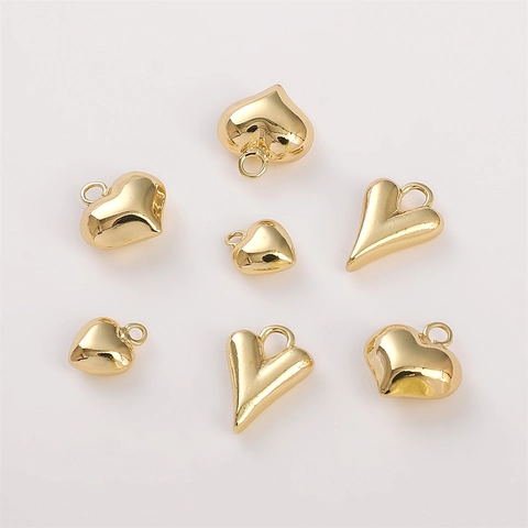 14K Gold Filled Μενταγιόν Μόνο Από Κράμα Σχήμα Καρδιάς Χωρίς Αλυσίδα Μεταλλικό Γούρι Για Χειροποίητα Κοσμήματα DIY