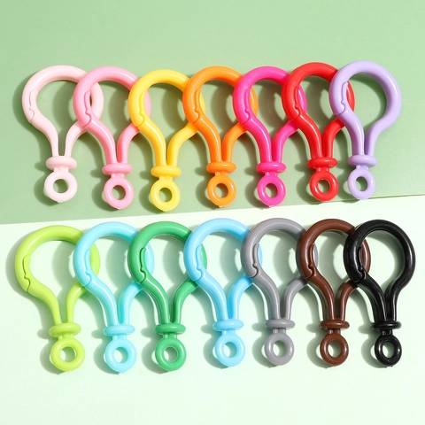 Clips de Crochet de Porte-clés en Forme d'Ampoule Acrylique Colorée Accessoires de Bijoux DIY Décoration de Sac Sac à Dos Femme