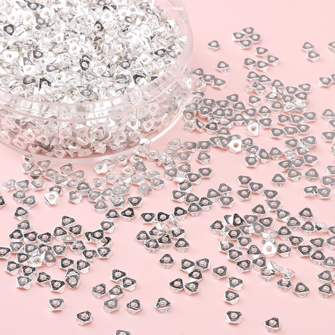 Perles en Vrac Alliage Argent Géométrique Roue Carré Triangle Perles d'Espacement pour Bijoux Bricolage Bracelet Collier
