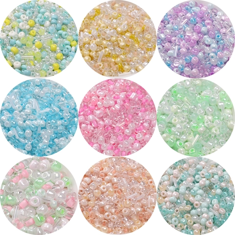 Glass Mixed Color Seed Beads Bugle Beads For DIY Jewelry Making Bracelet Necklace Handmade Crafting Materials Accessories