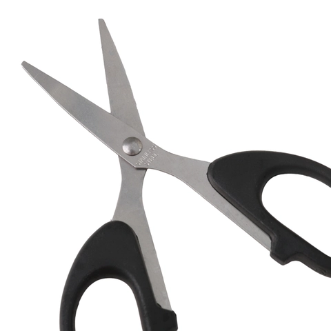 Multipurpose Stainless Steel Office Scissors With Black Handle Household Sewing Cutting Scissors Manual Utility Stationery
