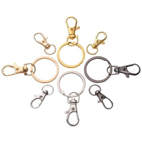 Ensemble de Fermoirs Mousquetons en Alliage de Zinc et Fer pour la Fabrication de Bijoux DIY Crochets de Chaîne de Téléphone Accessoires de Porte-clés