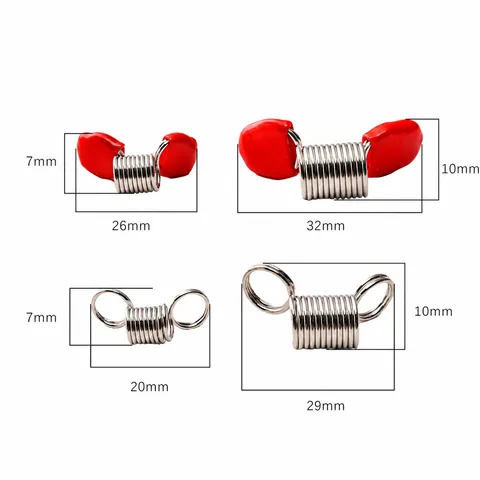 Stainless Steel Spring Clip Connector With Silicone Caps For Jewelry Making Finding Ring Size Adjuster DIY Accessory