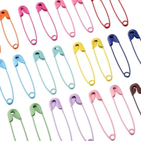 Iron Painted Colorful Safety Pins Multicolor Metal Pins For Clothes Tags Fixing DIY Craft Accessories Pins Jewelry Making