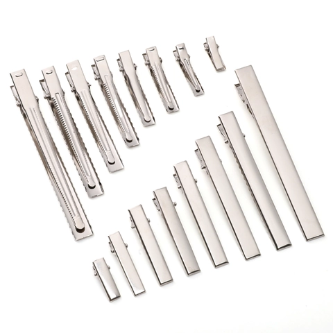 Professional Iron Duckbill Hair Clips For Hair Styling Sectioning Teeth Design Silver Alligator Clips For Women DIY Hair Accessories