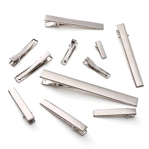 Professional Iron Duckbill Hair Clips For Hair Styling Sectioning Teeth Design Silver Alligator Clips For Women DIY Hair Accessories