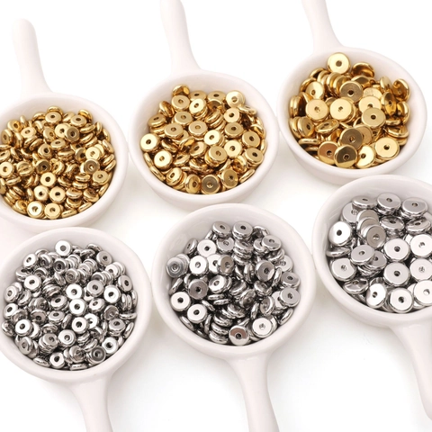Stainless Steel Flat Round Spacer Beads For DIY Jewelry Making Bracelet Necklace Earring Decorative Metal Beads Multi Size