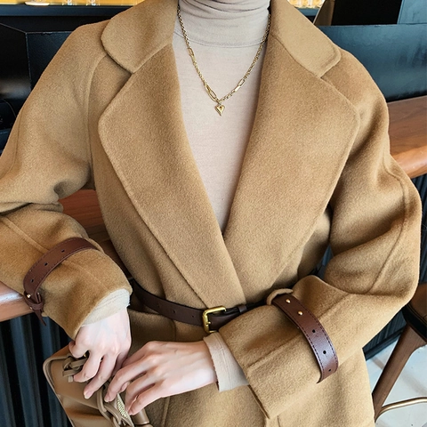 Heart Pendant Necklace Stainless Steel Irregular Paperclip Chain Minimalist Trendy Clavicle Chain Jewelry For Women
