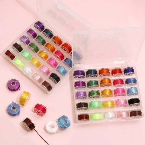 Multicolor DIY Elastic Crystal Bead Thread Kit With Transparent Plastic Storage Box For Jewelry Bracelet Making Craft Supply
