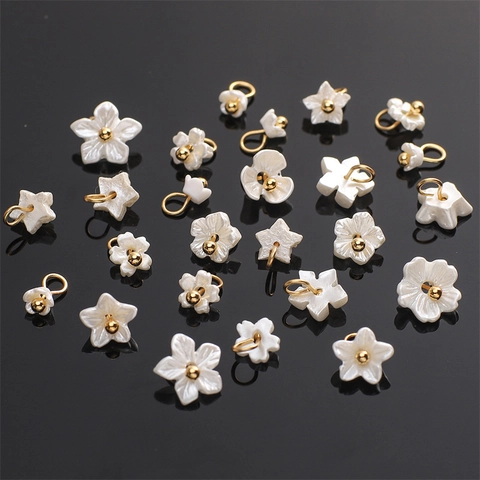 Resin Flower Pendants DIY Jewelry Making Bauhinia Cherry Blossom Alloy Floral Beads For Necklace Earring Handcrafted