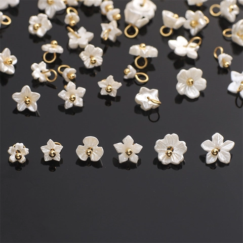 Resin Flower Pendants DIY Jewelry Making Bauhinia Cherry Blossom Alloy Floral Beads For Necklace Earring Handcrafted