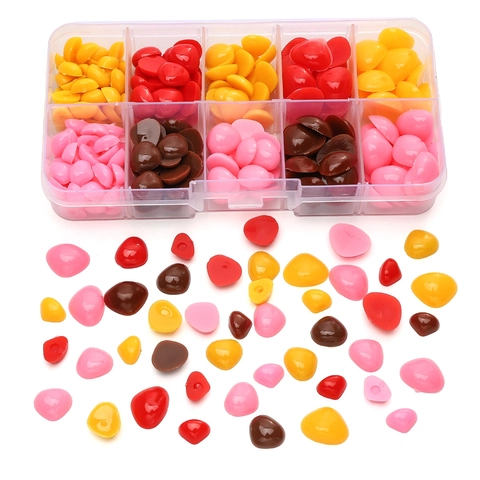 Acrylic Heart Triangle Doll Nose Accessories For Plush Toy Handmade DIY Craft Part Decorative Supplies For Doll Making