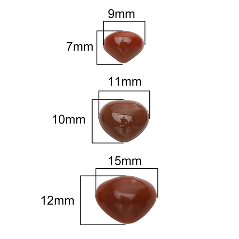 Acrylic Triangular Doll Noses Heart Shape DIY Plush Toy Bear Accessories For Handicrafts Crafting Multi Color Parts