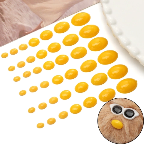 Acrylic Flatback Round Oval Beads For DIY Plush Toy Eyes Nose Doll Making Accessories Handmade Crafting Decoration