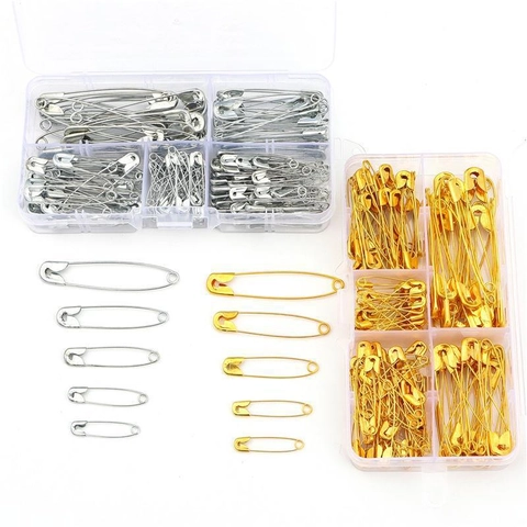 Sortierte Sicherheitsnadeln Zinklegierung Metallstifte Für Kleidung Nähen DIY Handwerk Schmuckherstellung Gold Silber