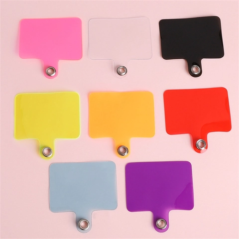 Universal Phone Lanyard Tether Tab Gasket PVC Replacement Patch Metal Eyelet For Phone Case Strap Neck Wrist Lanyards